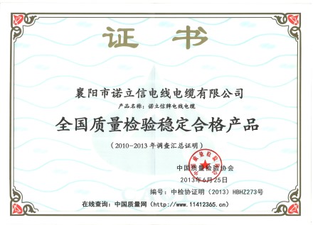 質量檢驗穩定合格產品